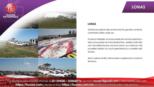 Lonas De Hilo De Fibra De Vidrio De 4 X 10 M